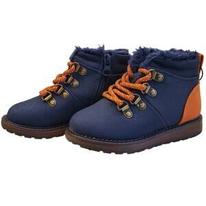 Boys Blue Combat Winter Lace Up Boots Blue Rykar Boys Snow Boots Size 6
